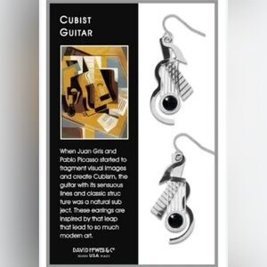David Howell Cubist Guitar Earrings